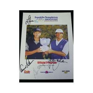 Signed Franklin Templeton Shootout 1995 Program (Cover Only) by Arnold 