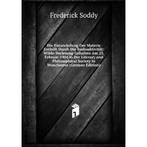   Society in Manchester (German Edition) Frederick Soddy Books