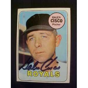  Galen Cisco Kansas City Royals #211 1969 Topps Autographed 