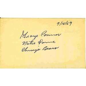 George Connor HOF 75 Autographed 3x5 Card