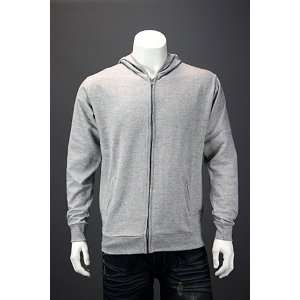    Basic Full Zip Up Hoody Heather Grey. Size 2XL