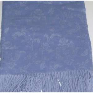  Isaac Mizrahi Purple Floral Wool Throw Blanket Soft