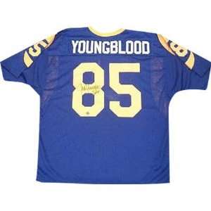 Jack Youngblood Autographed Blue Custom Jersey with HOF01