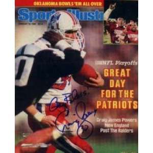 Craig James autographed Sports Illustrated Magazine (New England 