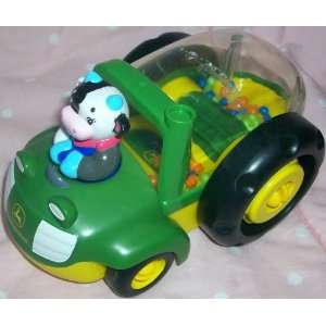  John Deere Corn Popper Small Car with Farm Cow Toy Toys 