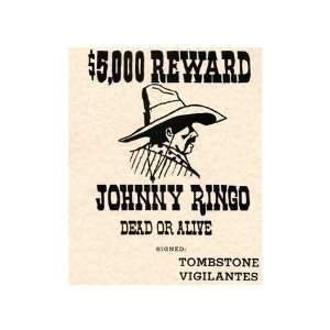  Johnny Ringo Wanted Poster Poster (9.00 x 12.00)