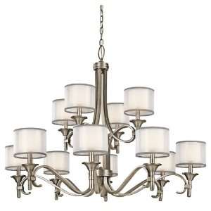  Lacey Collection 12 Light 42 Antique Pewter Chandelier 