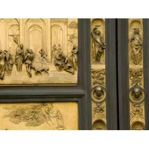 Lorenzo Ghibertis Portrait Bust on the Baptistry Doors He Designed 