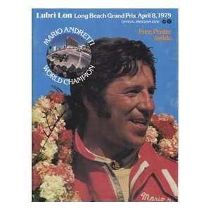 Mario Andretti Long Beach Autographed Program 1979