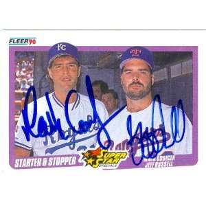  Mark Gubicza Royals & Jeff Russell Rangers autographed 
