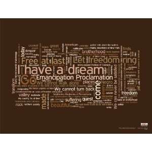 Martin Luther King Jr Word Cloud Poster