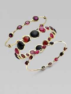 Ippolita   18K Gold Rhodolite Bangle Bracelet