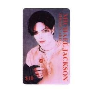 Collectible Phone Card $10. Michael Jackson Photo New Look, In Pink 