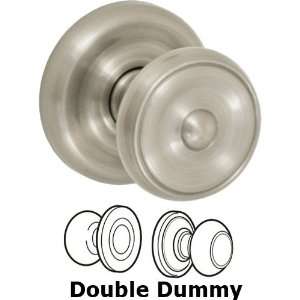 Double dummy cambridge knob with contoured radius rose in brushed nick