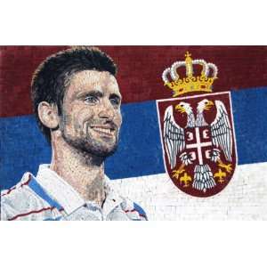 Novak Djokovic Custom made Mosaic Marble