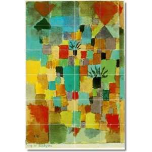 Paul Klee Abstract Wall Tile Mural 26  17x25.5 using (24) 4.25x4.25 