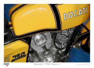 Ducati Bevel 1974 750 Sport Motorcycle Poster Print  