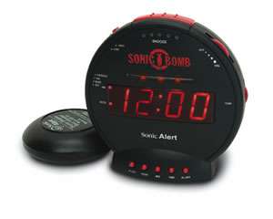 bomb alarm clock sonic alert sonic boom alarm clock turbo charged loud 