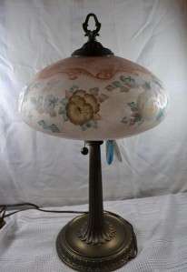 Fenton Butterfly Floral Reverse HP LE Lamp, c.1995 Rare  