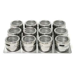 Lipper Soho 12 pc. Stainless Steel Spice Container Set
