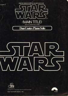 Star Wars ORIGINAL 1977 Movie Sheet Music John Williams  