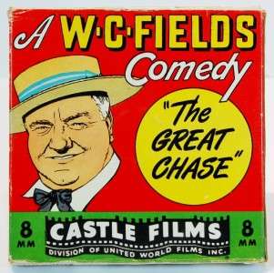 Film 8mm CASTLE, W.C. Fields Comedy,The Great Chase EX  