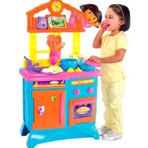 FISHER PRICE DORA THE EXPLORER DOLLHOUSE GIRLS TALKING KITCHEN FIESTA 