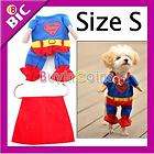 New Blue Red Puppy Pet Dog Clothes Costumes Superman Apparel T Shirt 