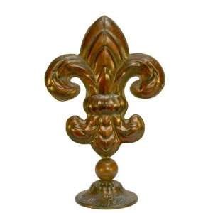 Tuscan French Decorative Fleur De Lis Iron Finial 738449100981  