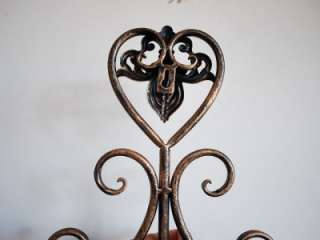 Wrought IronFrench Style Fleur De Lis Towel Ring /Rail  