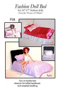 Bed pattern for your favorite 16  17 fashion doll  