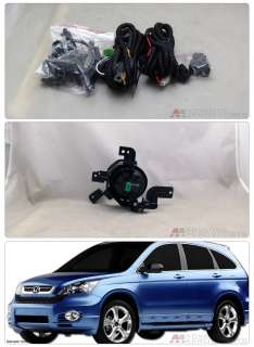   2007 2009 Honda CRV OEM Clear Bumper Fog Lights+Cover+Switch+Bulb Pair
