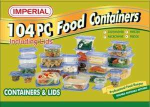 104 Pcs Reusable Plastic Food Storage Containers Set With Air Tight 