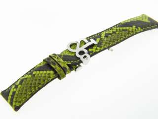   Co. 22mm Genuine Yellow/Black Python Leather Watch Band Strap  