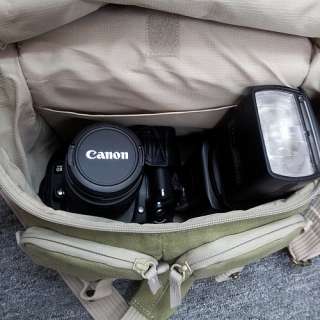 Canvas Waterproof DSLR Camera Bag Shoulder Leisure Bag Case for Canon 