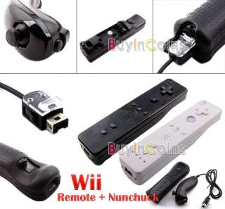 Remote and Nunchuck Controller for Nintendo Wii + CASE  