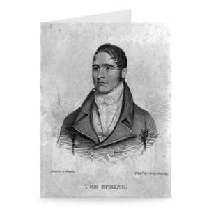  Tom Spring, engraved by Percy Roberts   Greeting Card 