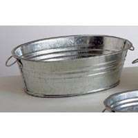 Galvanized Oval Wash Tubs   12 Tubs   Weddings   Candles  