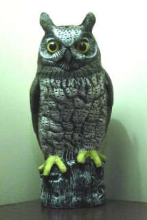 THREATENING OWL STATUE Bird/Possom/Pest Scarer  