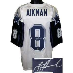  Troy Aikman signed Dallas Cowboys White 2 Star Jersey  Aikman 