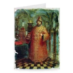  Tsar Ivan Alexeevich V (1666 96) (oil on   Greeting Card 