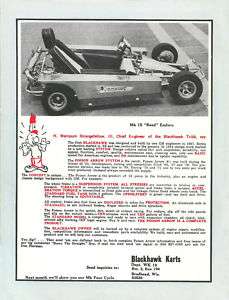 Vintage 1973 Blackhawk Karts Mk IX Go Kart Ad  