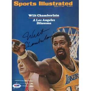 Wilt Chamberlain Autographed 1969 Sports Illustrated Magazine PSA/DNA 
