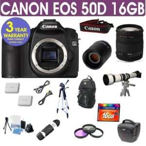  Refurbished Canon EOS 50D + Sigma 18 200 Lens + 650 1300mm 
