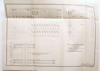 1898 ANTIQUE PLAN SHEET PILING DAM AT PASS A LOUTRE, LA. LOUISIANA 