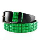 GREEN STUDDED SNAP ON BELT GOOD FOR ANY BUCKLES 1