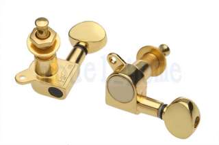 Gold Guitar String Tuning Pegs Tuners Machine Heads 3L/3R  