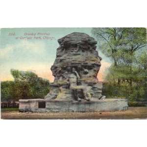  1913 Vintage Postcard Drinking Fountain at Garfield Park 
