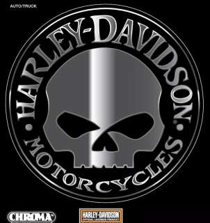 Harley Davidson Chrome Decal.Decal size 5.75 inch.~