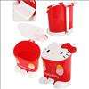 Hello Kitty Wastebadket Pedal Trash Can Dustbin RED Sanrio  